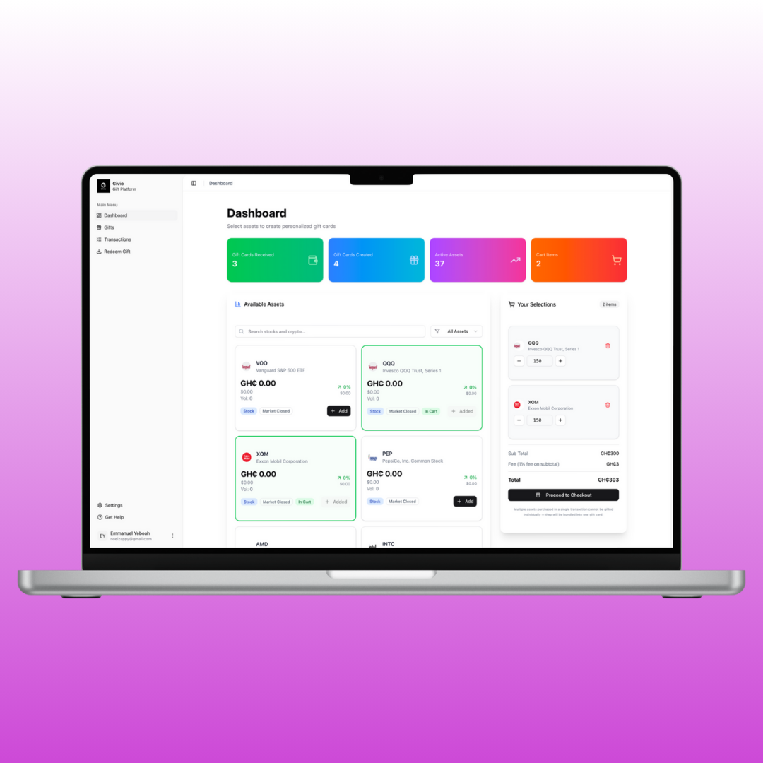 Givio Platform screenshot 1