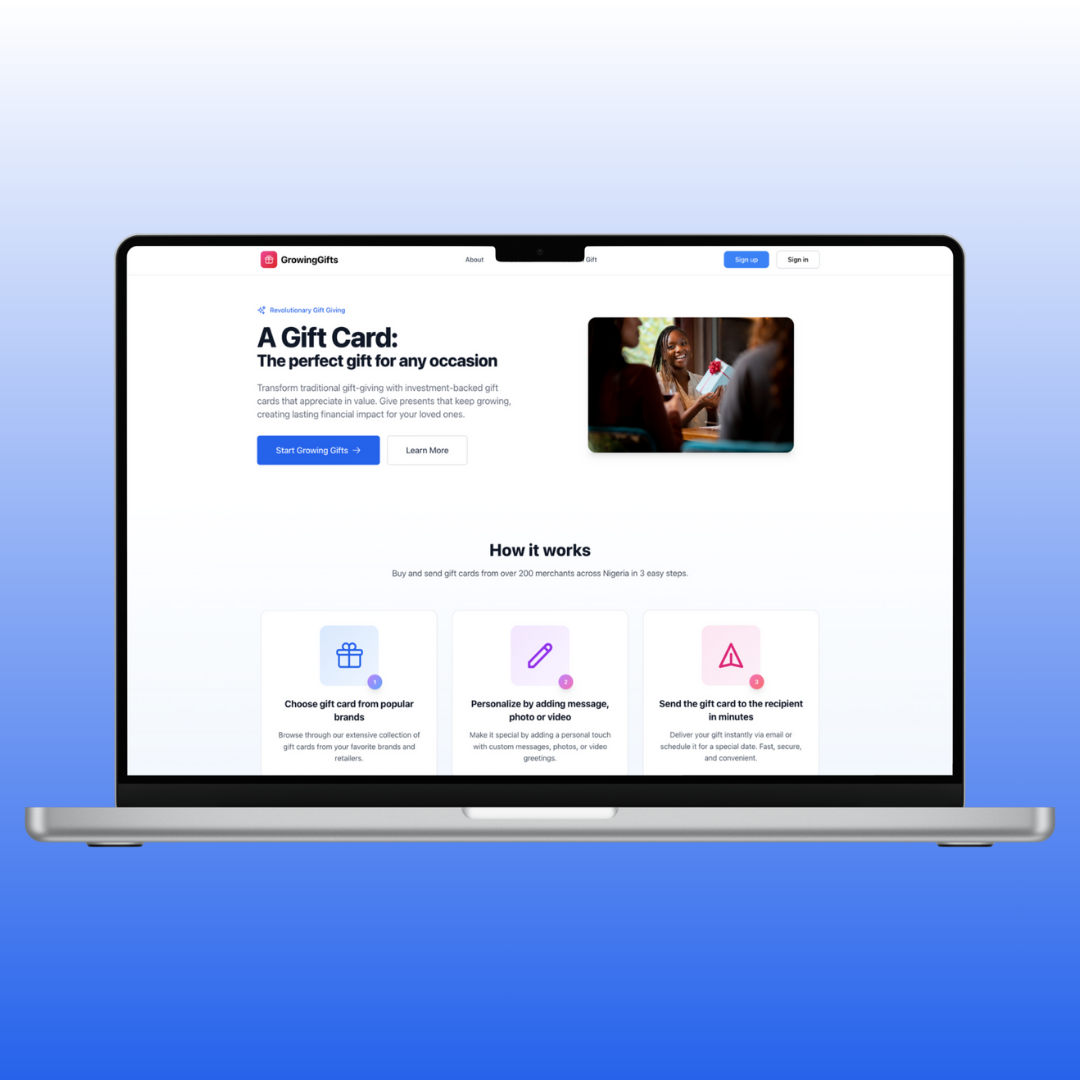 GrowingGift Platform screenshot 2